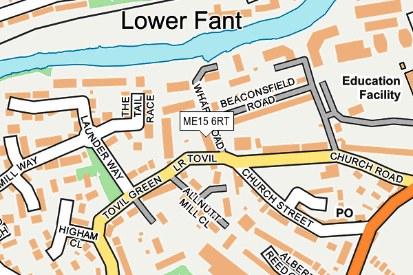 ME15 6RT map - OS OpenMap – Local (Ordnance Survey)