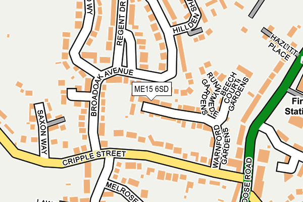 ME15 6SD map - OS OpenMap – Local (Ordnance Survey)