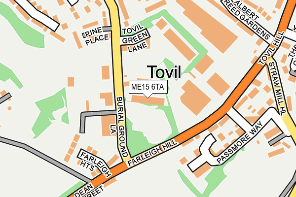 ME15 6TA map - OS OpenMap – Local (Ordnance Survey)