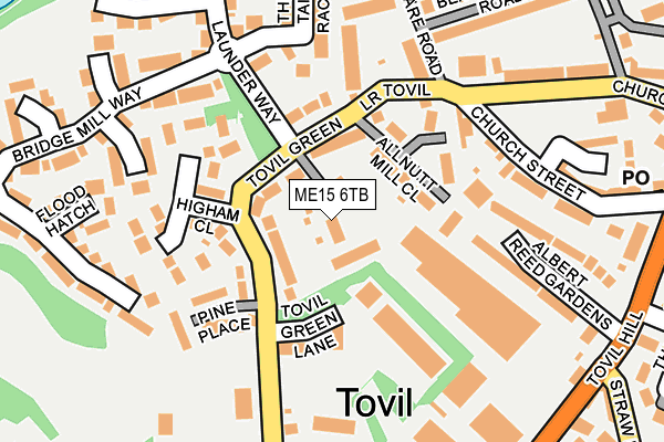 ME15 6TB map - OS OpenMap – Local (Ordnance Survey)