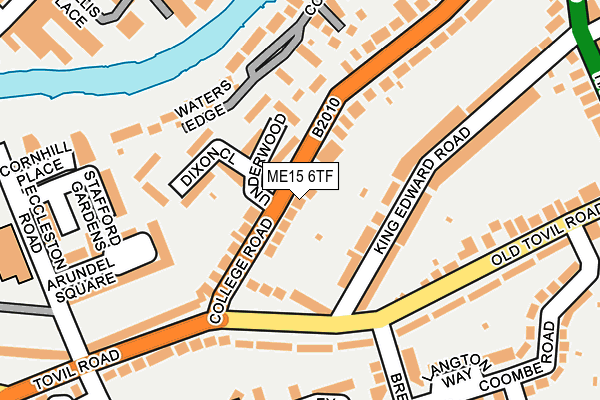 ME15 6TF map - OS OpenMap – Local (Ordnance Survey)