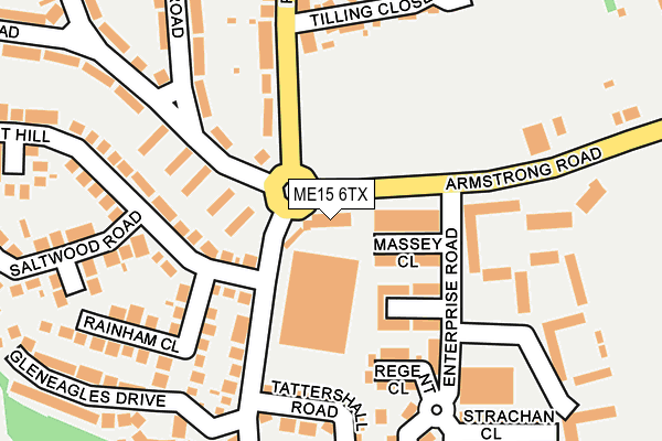 ME15 6TX map - OS OpenMap – Local (Ordnance Survey)