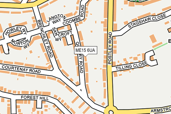 ME15 6UA map - OS OpenMap – Local (Ordnance Survey)