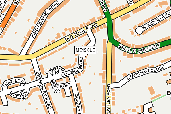 ME15 6UE map - OS OpenMap – Local (Ordnance Survey)