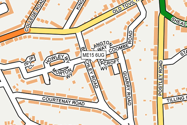 ME15 6UG map - OS OpenMap – Local (Ordnance Survey)