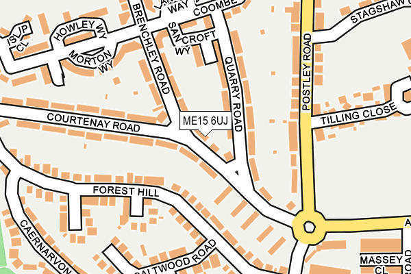 ME15 6UJ map - OS OpenMap – Local (Ordnance Survey)