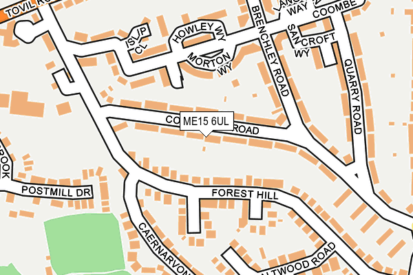ME15 6UL map - OS OpenMap – Local (Ordnance Survey)