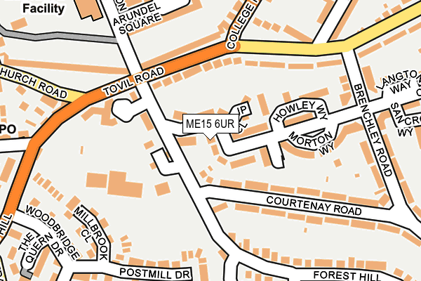 ME15 6UR map - OS OpenMap – Local (Ordnance Survey)