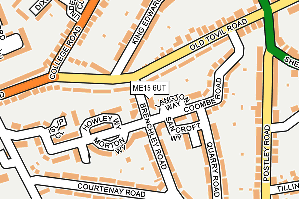 ME15 6UT map - OS OpenMap – Local (Ordnance Survey)