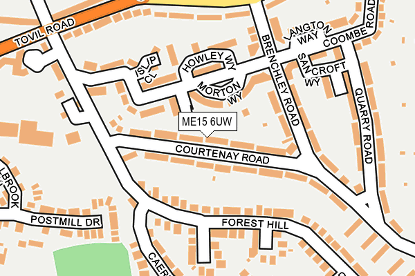ME15 6UW map - OS OpenMap – Local (Ordnance Survey)