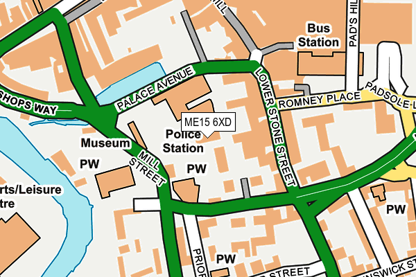 ME15 6XD map - OS OpenMap – Local (Ordnance Survey)