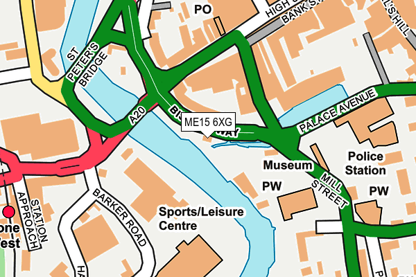 ME15 6XG map - OS OpenMap – Local (Ordnance Survey)