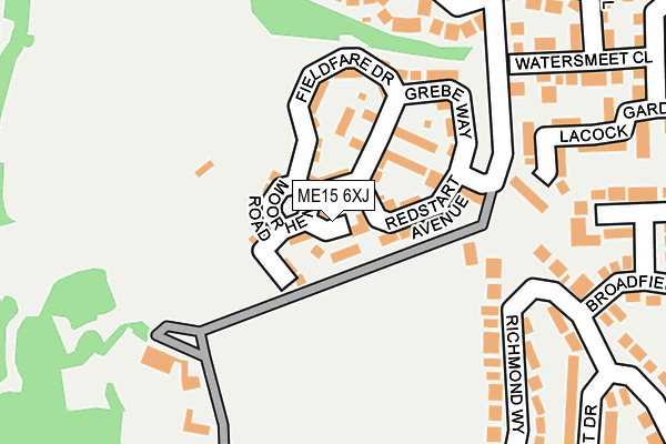 ME15 6XJ map - OS OpenMap – Local (Ordnance Survey)