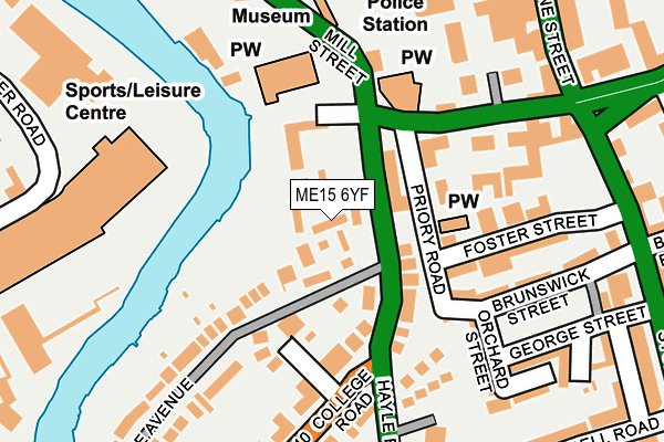 ME15 6YF map - OS OpenMap – Local (Ordnance Survey)