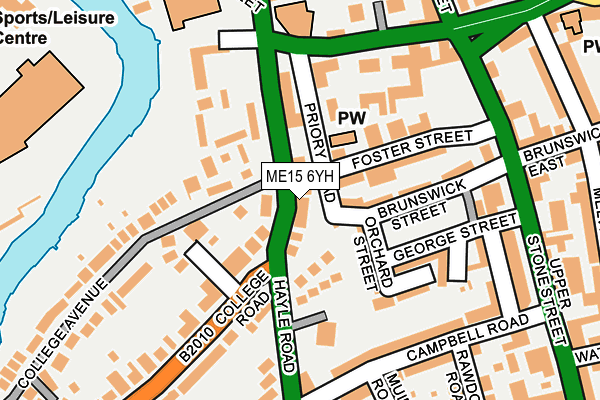 ME15 6YH map - OS OpenMap – Local (Ordnance Survey)