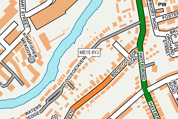 ME15 6YJ map - OS OpenMap – Local (Ordnance Survey)