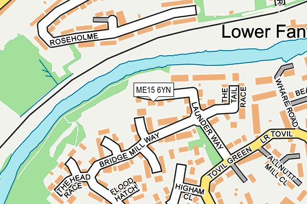 ME15 6YN map - OS OpenMap – Local (Ordnance Survey)