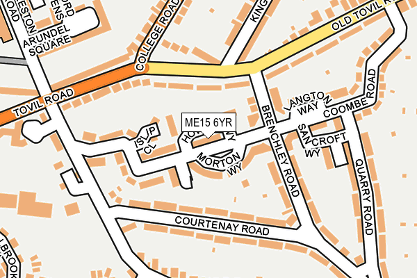 ME15 6YR map - OS OpenMap – Local (Ordnance Survey)