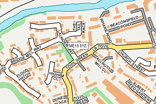 ME15 6YZ map - OS OpenMap – Local (Ordnance Survey)