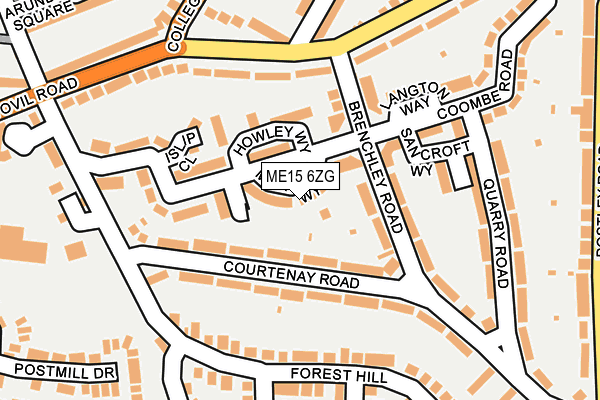 ME15 6ZG map - OS OpenMap – Local (Ordnance Survey)