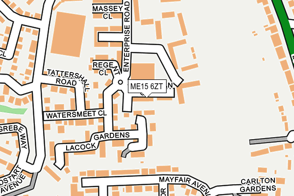 ME15 6ZT map - OS OpenMap – Local (Ordnance Survey)