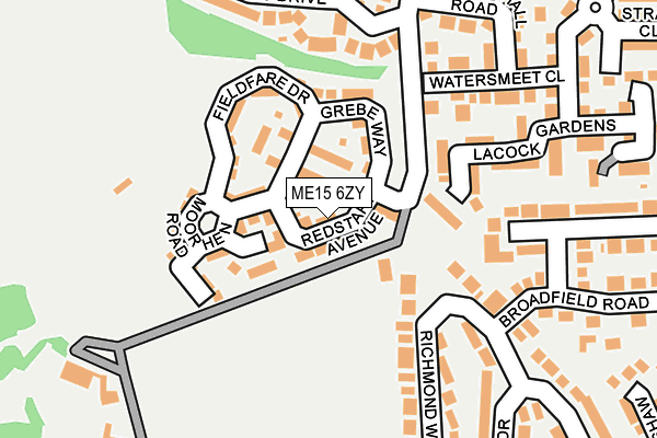 ME15 6ZY map - OS OpenMap – Local (Ordnance Survey)