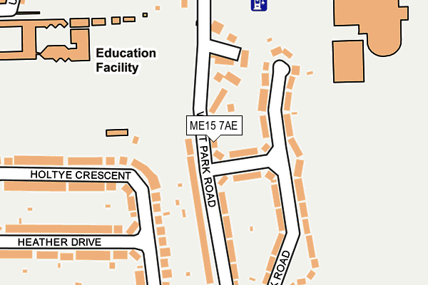 ME15 7AE map - OS OpenMap – Local (Ordnance Survey)
