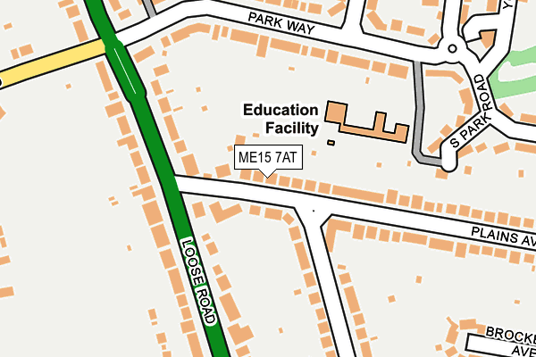 ME15 7AT map - OS OpenMap – Local (Ordnance Survey)