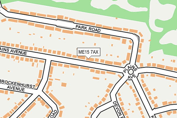 ME15 7AX map - OS OpenMap – Local (Ordnance Survey)