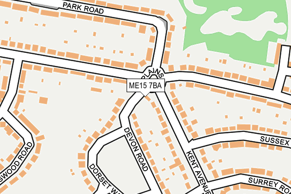 ME15 7BA map - OS OpenMap – Local (Ordnance Survey)