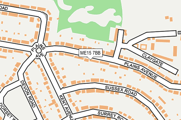ME15 7BB map - OS OpenMap – Local (Ordnance Survey)