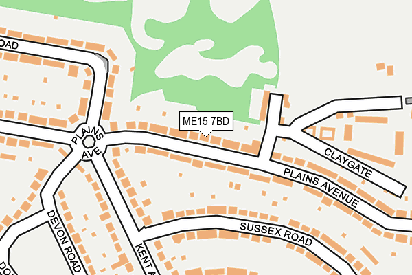ME15 7BD map - OS OpenMap – Local (Ordnance Survey)