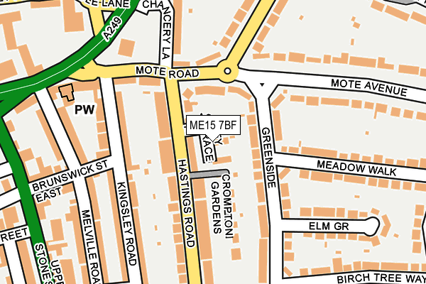 ME15 7BF map - OS OpenMap – Local (Ordnance Survey)