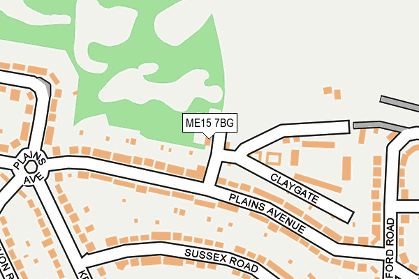ME15 7BG map - OS OpenMap – Local (Ordnance Survey)