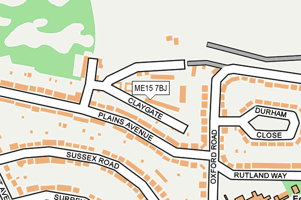 ME15 7BJ map - OS OpenMap – Local (Ordnance Survey)