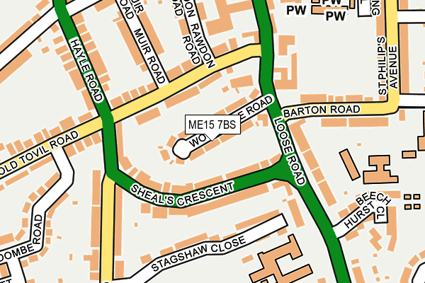 ME15 7BS map - OS OpenMap – Local (Ordnance Survey)