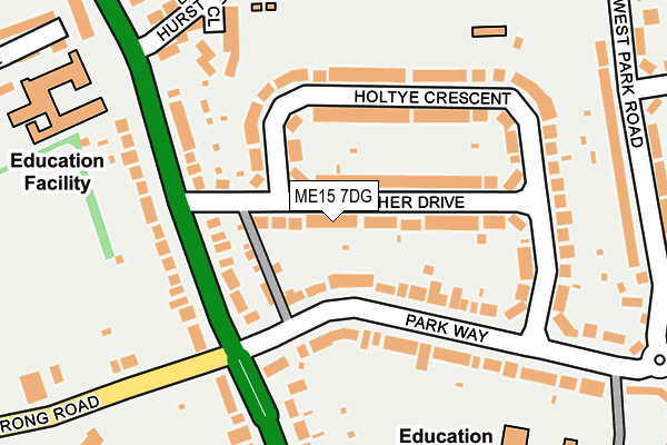 ME15 7DG map - OS OpenMap – Local (Ordnance Survey)