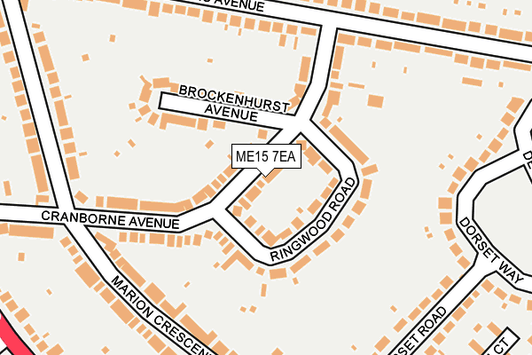 ME15 7EA map - OS OpenMap – Local (Ordnance Survey)