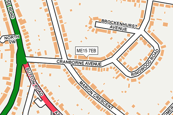 ME15 7EB map - OS OpenMap – Local (Ordnance Survey)