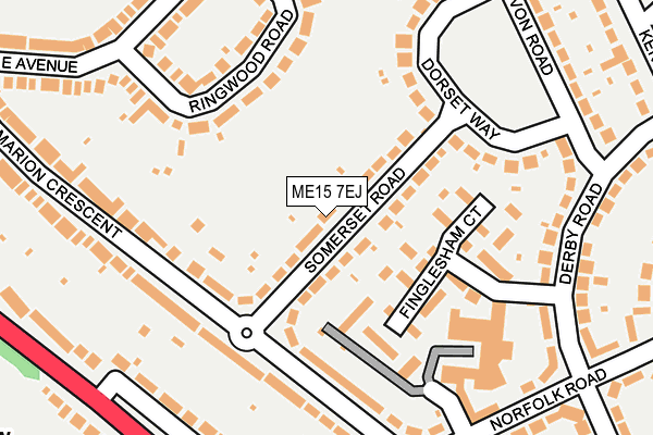 ME15 7EJ map - OS OpenMap – Local (Ordnance Survey)