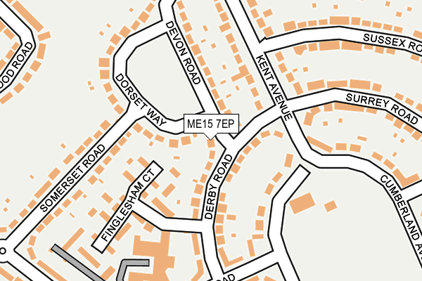 ME15 7EP map - OS OpenMap – Local (Ordnance Survey)