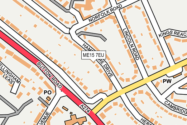 ME15 7EU map - OS OpenMap – Local (Ordnance Survey)