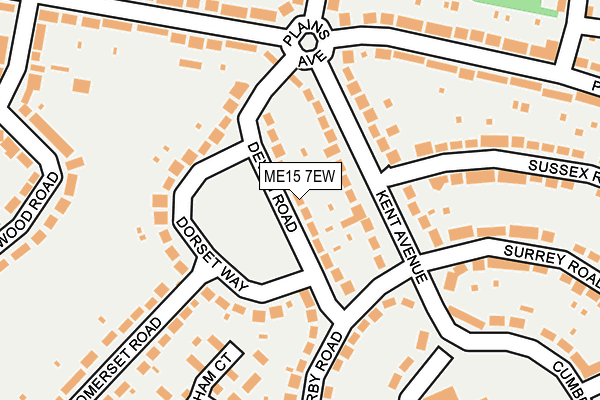 ME15 7EW map - OS OpenMap – Local (Ordnance Survey)