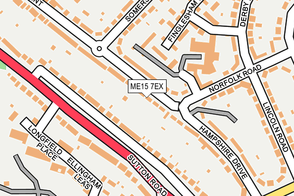 ME15 7EX map - OS OpenMap – Local (Ordnance Survey)