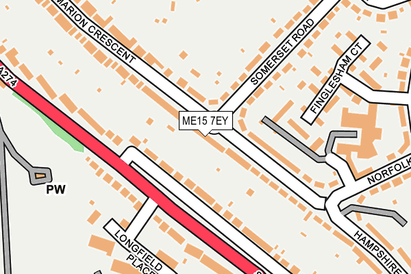 ME15 7EY map - OS OpenMap – Local (Ordnance Survey)