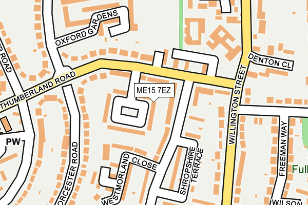 ME15 7EZ map - OS OpenMap – Local (Ordnance Survey)