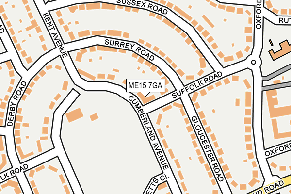 ME15 7GA map - OS OpenMap – Local (Ordnance Survey)