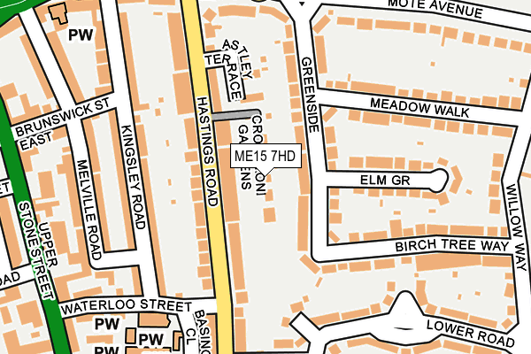 ME15 7HD map - OS OpenMap – Local (Ordnance Survey)