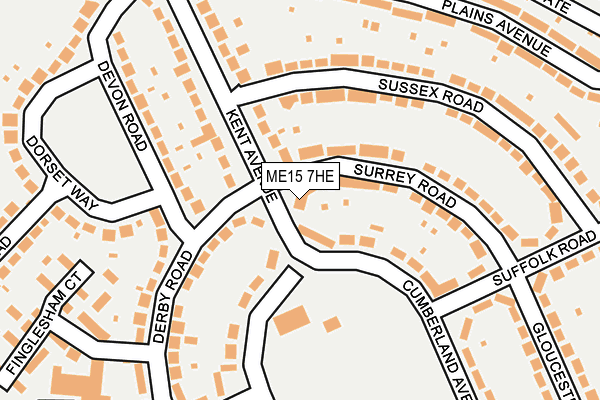 ME15 7HE map - OS OpenMap – Local (Ordnance Survey)