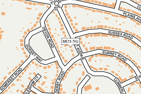 ME15 7HJ map - OS OpenMap – Local (Ordnance Survey)